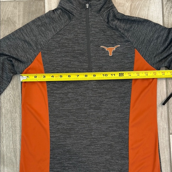 Texas Longhorns Gray and Orange Quarter-Zip Athletic Jacket - Picture 6 of 9